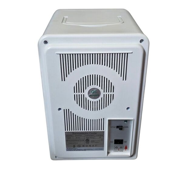 Monat White Mini Fridge with Rose Gold Accents - Picture 5 of 7